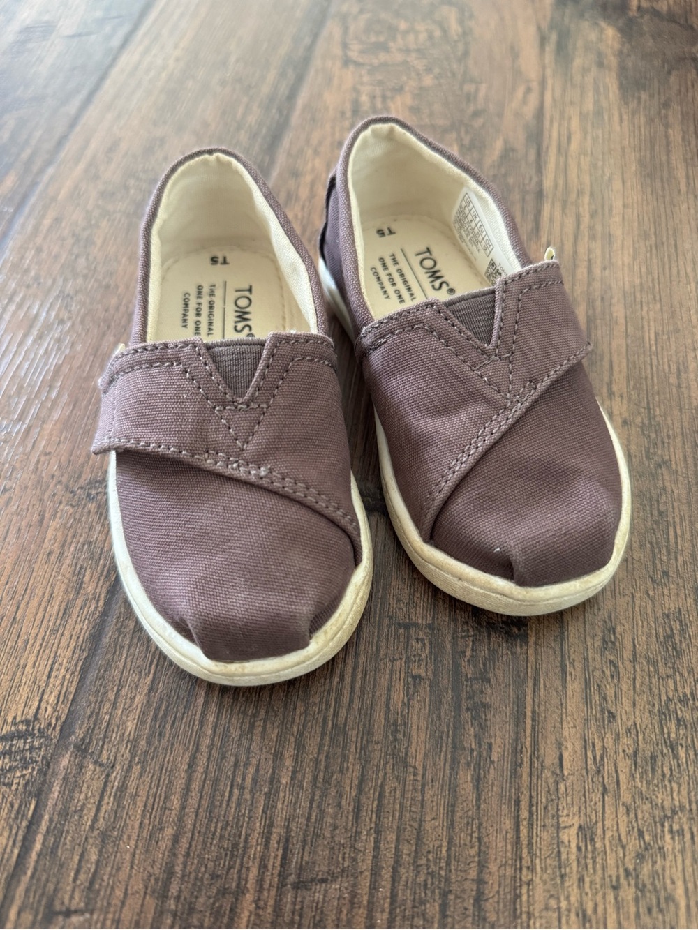 TOMS Baby Brown Canvas Slip-On Shoes